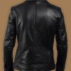 Back view of Men's Legacy Black Biker Jacket