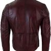 Aged Cintree Cut Diagonal Cross Zip Closure Jacket