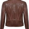 Womens Fitted Zipper Style Biker Jacket