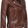 Womens Fitted Zipper Style Biker Jacket