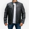 David Beckham Black Leather Jacket for Men