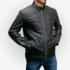 David Beckham Black Leather Jacket for Men