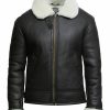 Distressed Aviator Leather Jacket