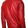 Mens Red Biker Elegant Jacket