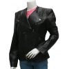 Womens Hayden Panettiere Black Biker Jacket