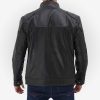Elegant Mens Black Leather Biker Jacket