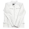 Pearl White Leather Jacket