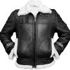 Men's Black & White Aviator Jacket
