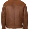 Back view of Men's Brown Aviator Leather Jacket