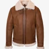 Men's Brown Aviator Leather Jacket