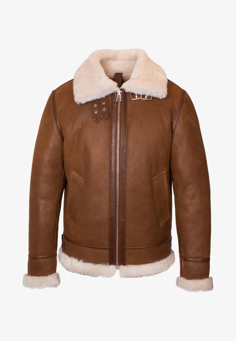 Men's Brown Aviator Leather Jacket