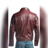 Men's Burgundy Leather Jacket