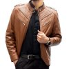 Chocolate Brown Leather Jacket