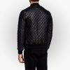 Men's Quilted Black Bomber Jacket