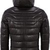 Mens Real Puffer Hooded Jacket Quilted Design