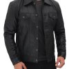Leather Trucker Jacket for Men