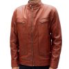 Wax Brown Leather Jacket