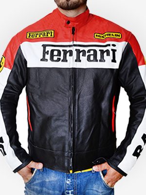 Ferrari Moto Leather Jacket
