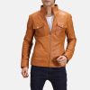 Men's Voltex Tan Biker Jacket