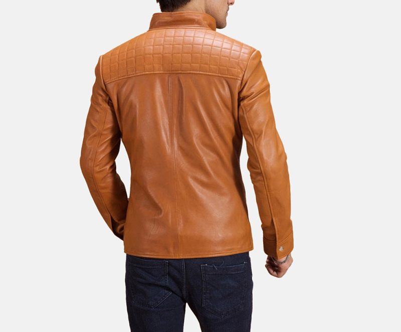 Men's Voltex Tan Biker Jacket