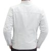 Pearl White Leather Jacket
