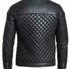 Quilted Black Biker Jacket