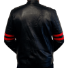 Men's Red Stripes Leather Jacket