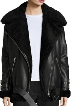 WOMEN SHEARLING LEATHER JACKET