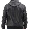 Black hooded jacket for mens