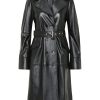 Fixon Hooded Black Trench Coat