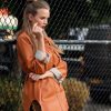 Tan Leather Shirt Josephine Skriver