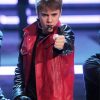 Justin Bieber Stylish Black Sleeves Red Jacket