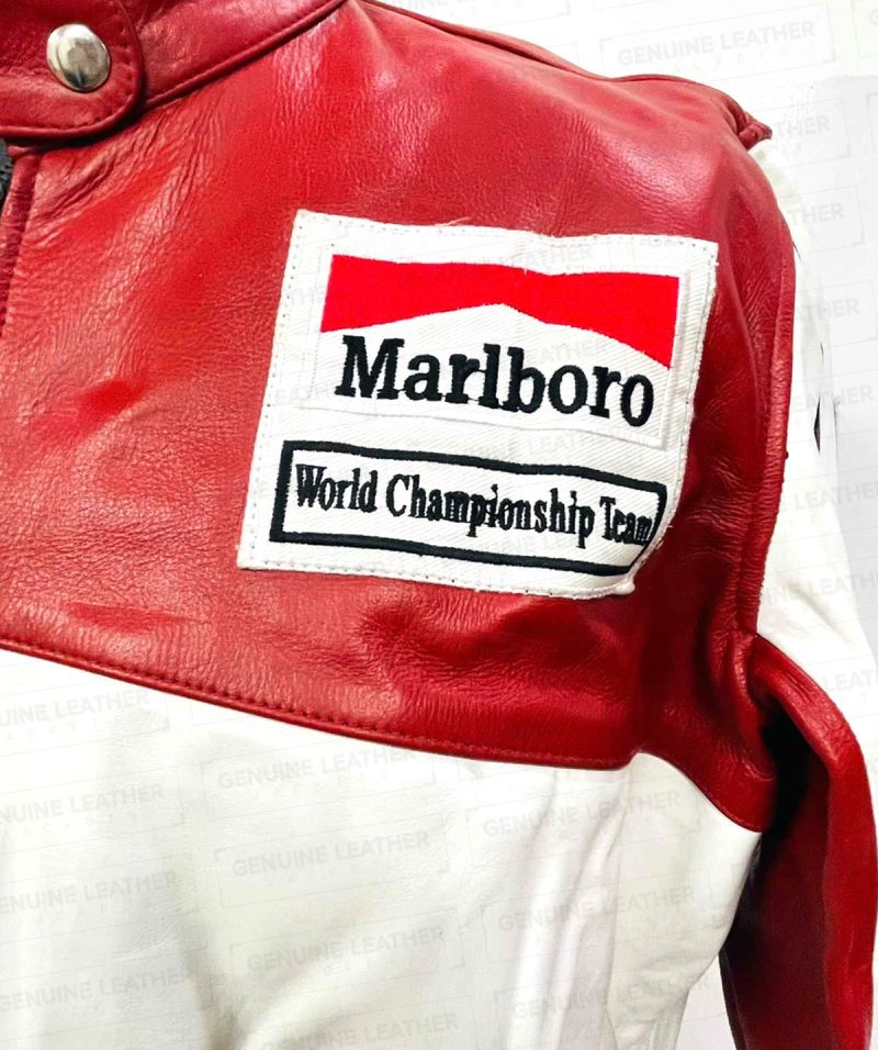 Marlboro Racing Red & White Jacket front logo
