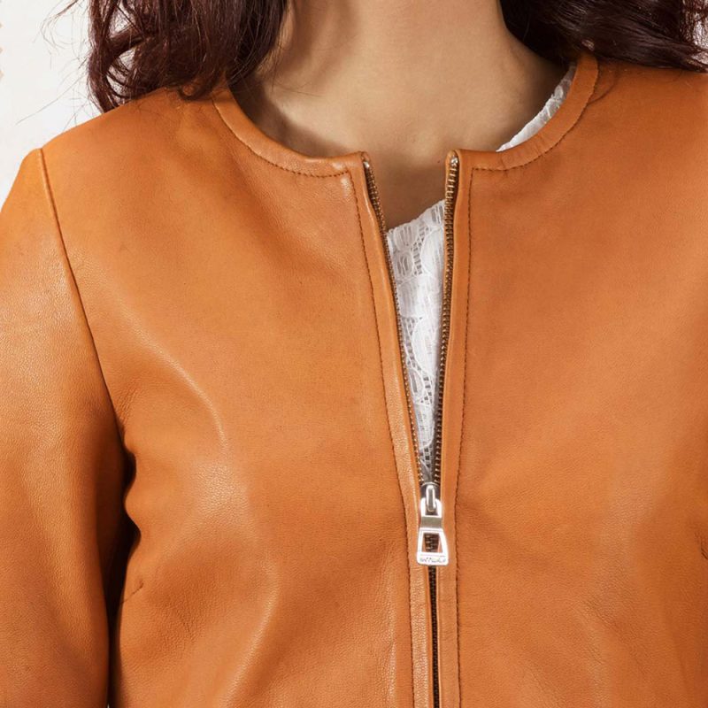 Real Leather Sandy Tan Dye Coat