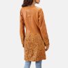 Sandy Tan Dye Womens Leather Coat