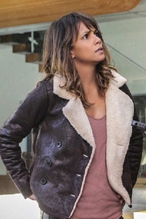 Halle Berry Extant Molly Woods Shearling Jacket