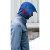 Mega Man Leather Jacket In Blue Color With Hoodie