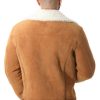Back view of Men's Shearling Bomber Jacket