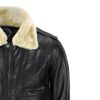 US Air Pilot Bomber White Fur Collar Jacket