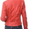 RED LEATHER JACKET WOMEN
