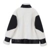 Chic Faux Sheepskin Biker Jacket