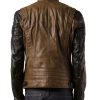 Black Brown Dual Color Leather Jacket