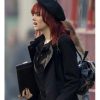 Emma Stone Cruella 2021 Cruella de Vil Black Trench Coat