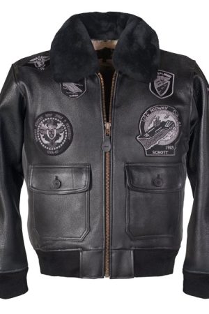 G-1 Wings of Gold Leather Bomber Jacket For Men