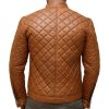 Men's Brown Quilted Leather Jacket