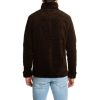 Men Umber Brown Jacket With Fur Collar Back