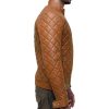 Men's Brown Quilted Leather Jacket