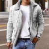 Men's Casual Gray Fur Leather Jacket