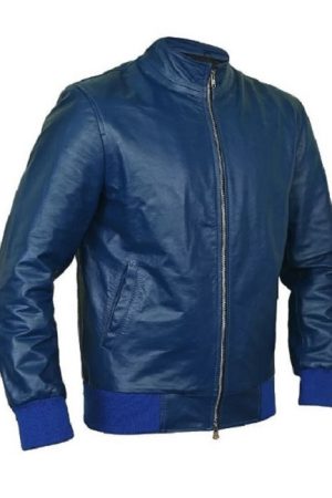 Navy Blue Bomber Jacket
