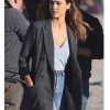 L.A.’s Finest Jessica Alba Grey Plaid Blazer For Women